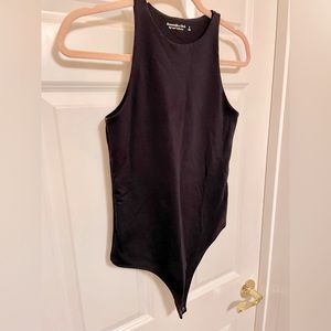 Abercrombie Seamless Body Suit | Scuba, High Neck, black